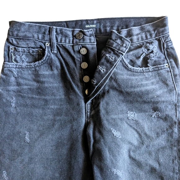 GRLFRND Karolina Black High Rise Straight Crop Ripped Jeans in Wild Thing - 27 - Picture 11 of 11